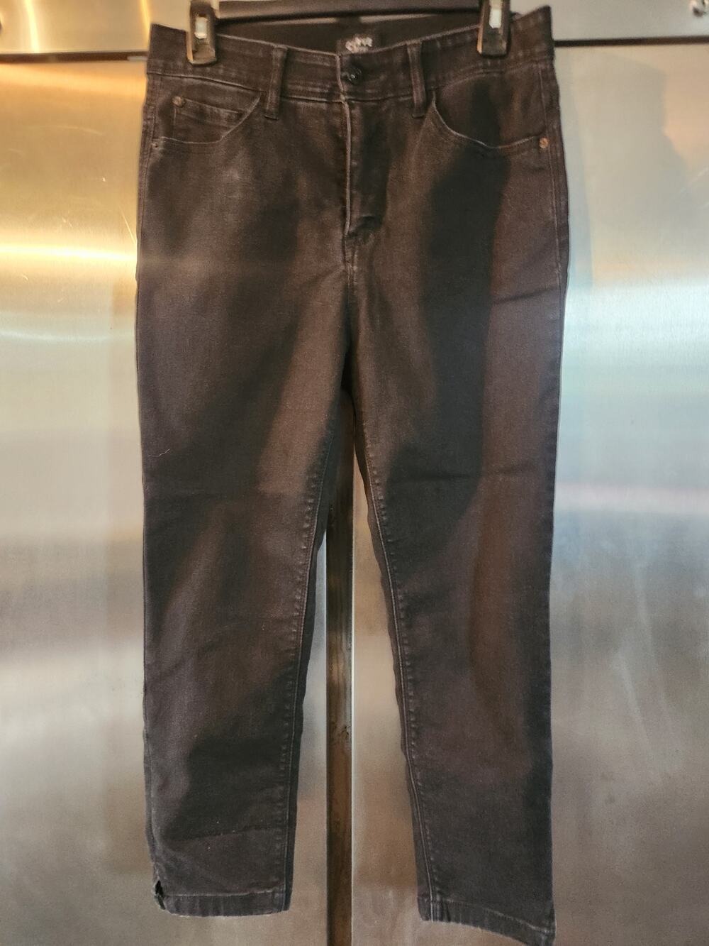 Curve Appeal Dark Coated Skinny Jeans Women's Size 10 High Rise Stretch